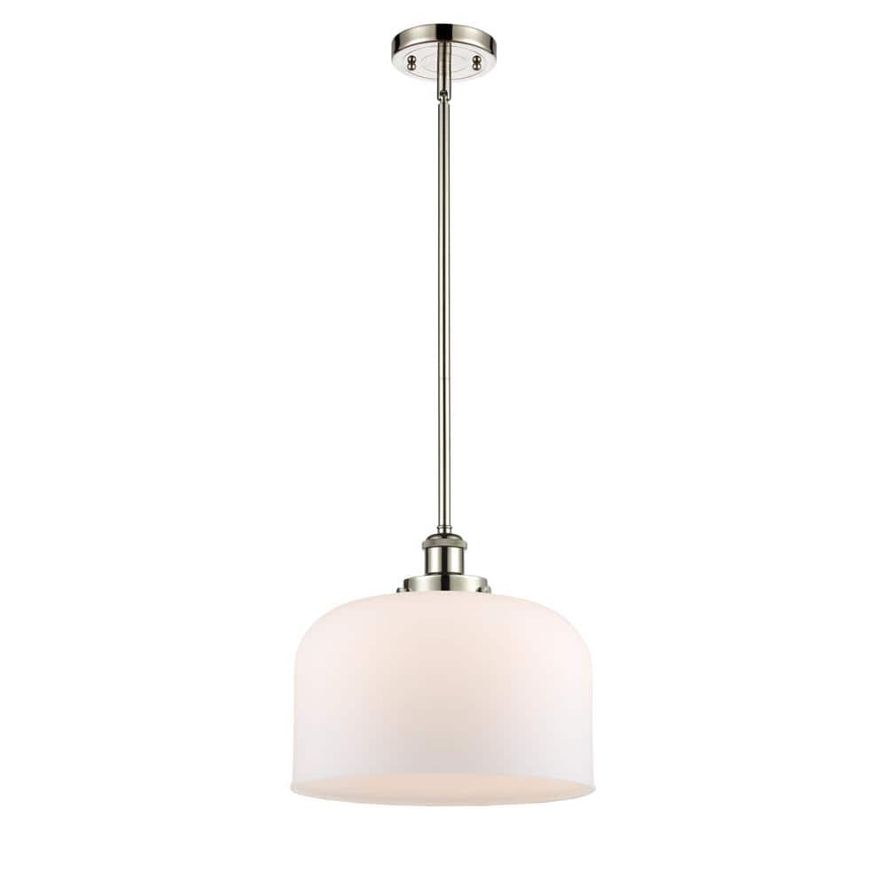 Bell 60-Watt 1 Light Polished Nickel Shaded Mini Pendant Light with Frosted Glass Shade price history on PriceWatchPro