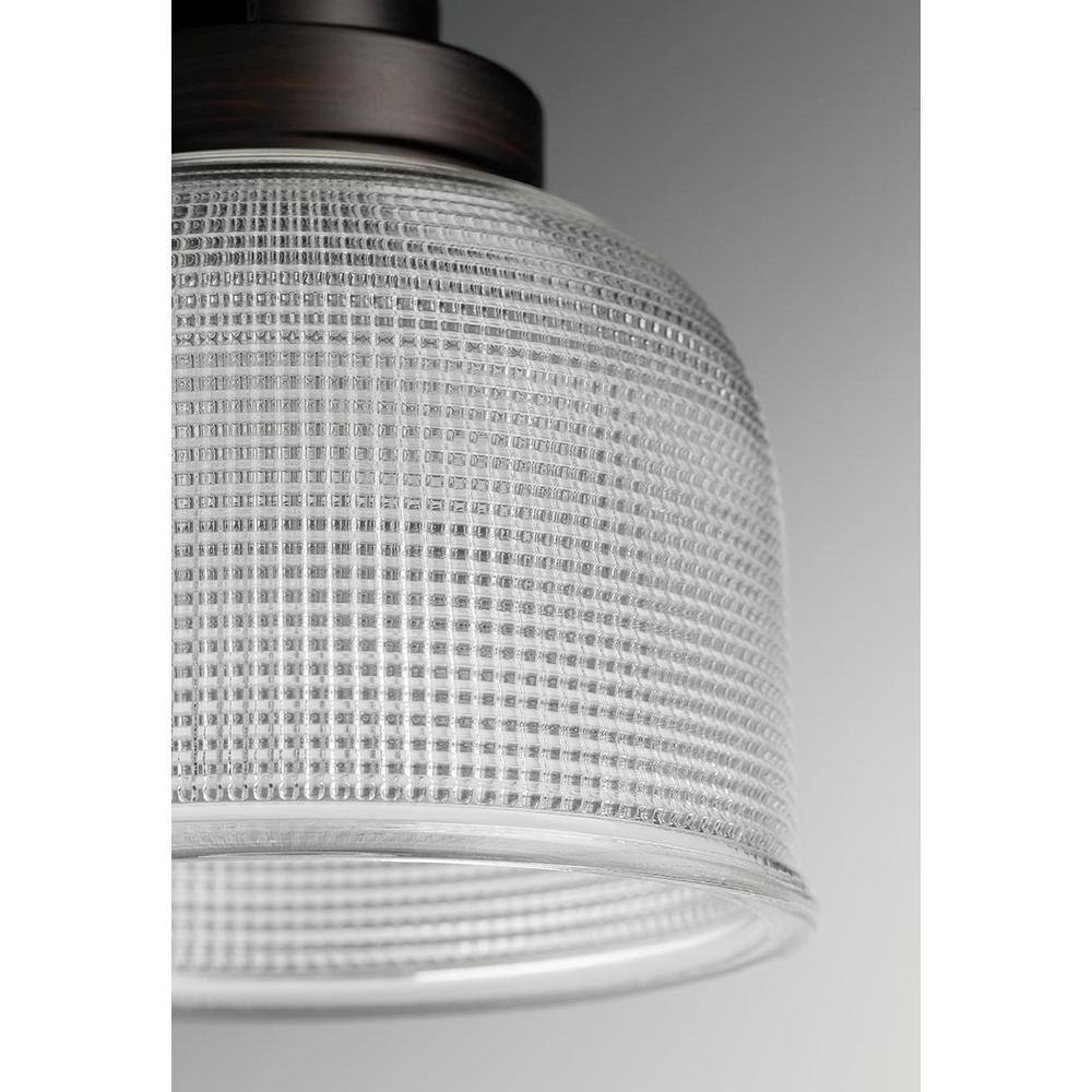 Venetian Bronze Mini Pendant with Prismatic Glass Shade