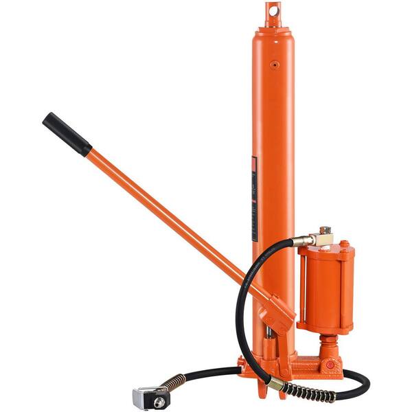 SKYSHALO Hydraulic Long Ram Jack 8 Ton Engine Hoist Cylinder with Air Pump and Single Piston Pump Crafted from durable steel