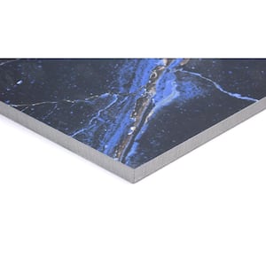 Parkview Blue 11.81 in. x 23.62 in. Polished Porcelain Field Tile