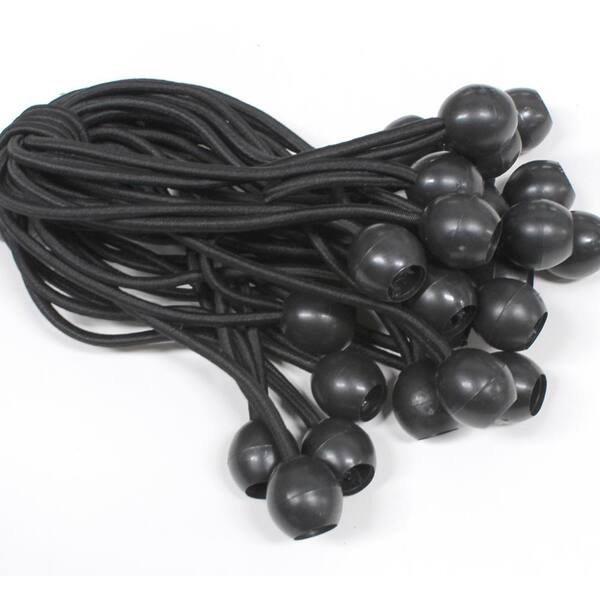 King Canopy 4 in. Black Ball Bungees (50-Pack)