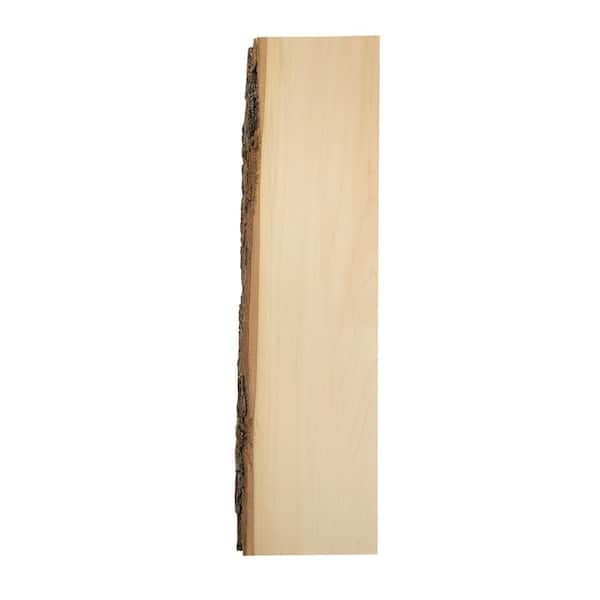 Walnut Hollow 2 in. x 1/2 ft. x 2 ft. Basswood Thick Live Edge Board Project Panel