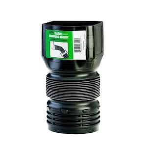 FLEX Drain 3 in. x 4 in. x 4 in. Black Copolymer Downspout Adapter