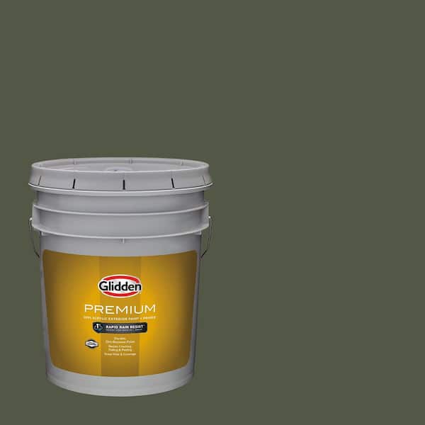 Glidden Premium 5 gal. PPG1128-7 Castle Stone Flat Exterior Latex