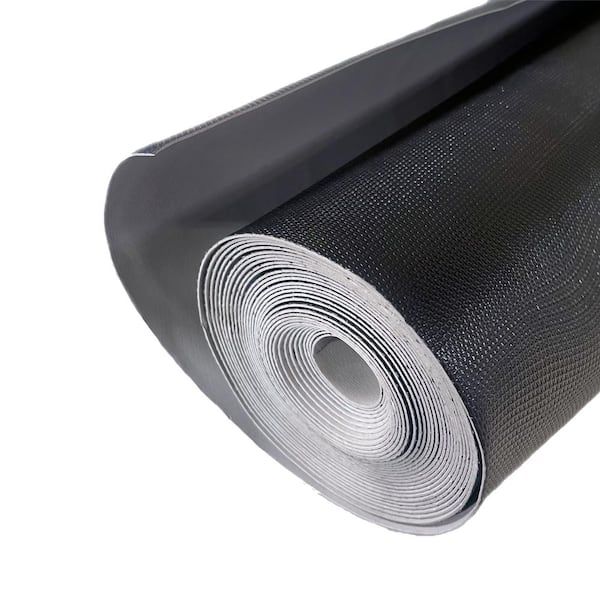 HD PVC100 sq. ft. / roll, 1.5mm Thickness + 0.15mm PE Film Gray Underlayment for LVT, SPC, Laminate, Floated Flooring