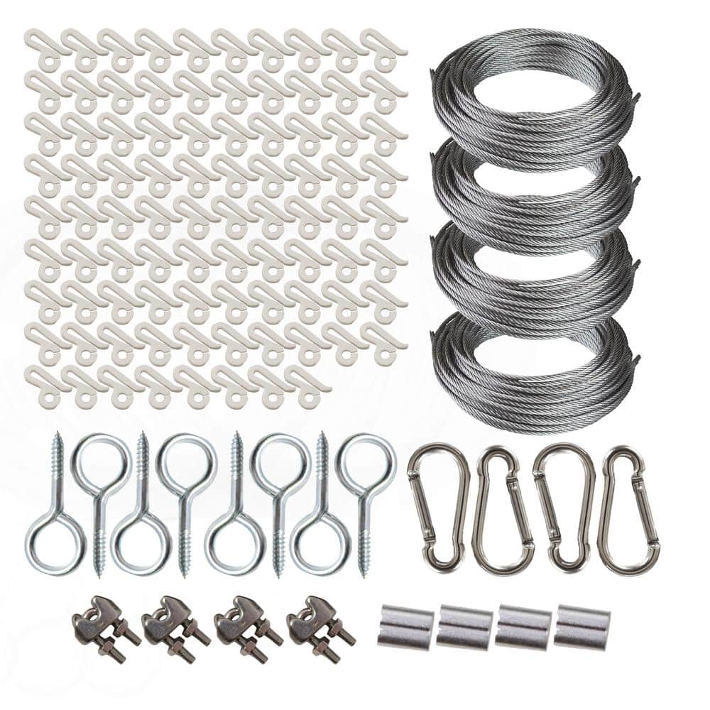 200 ft. ProDec Complete Cable Wire Outdoor Patio Light Kit