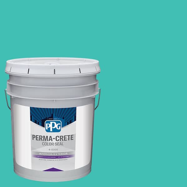 Perma-Crete Color Seal 5 gal. PPG1232-5 Tint of Turquoise Satin Interior/Exterior Concrete Stain