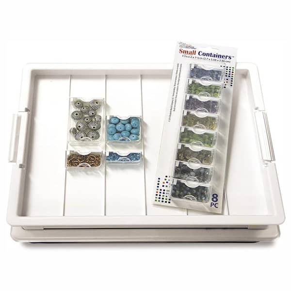 Organizer, Tiny Containers Tray™, Bead Storage Solutions™, plastic
