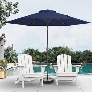 5x7 patio umbrella JEAREY 7.5 ft. Steel Outdoor Market Patio Umbrella with Tilt Crank in Blue  CX7.5FT-Black