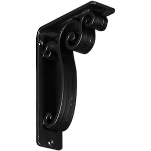 2 in. x 8 in. x 5-1/2 in. Wrought Iron Triple Center Brace Avery Bracket