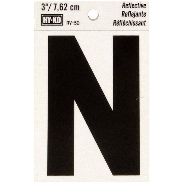 HY-KO 3 in. Vinyl Reflective Letter N