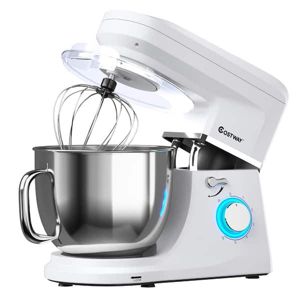 VEVOR Stand Mixer, 660W Electric Dough Mixer with 6 Speeds LCD Screen Timing, Tilt-Head Food Mixer with 7.4 qt Stainless Steel