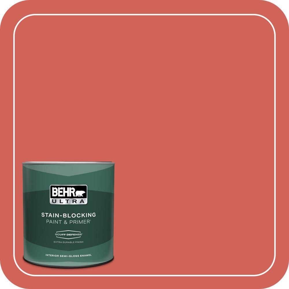 1 qt. Home Decorators Collection #HDC-MD-05 Desert Coral Extra Durable Semi-Gloss Enamel Interior Paint & Primer product image for price tracking
