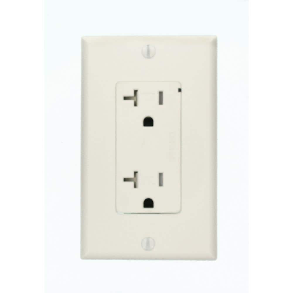 Leviton Decora Plus 20 Amp 125 V Surge Protective Tamper Resistant Duplex Outletreceptacle 2457