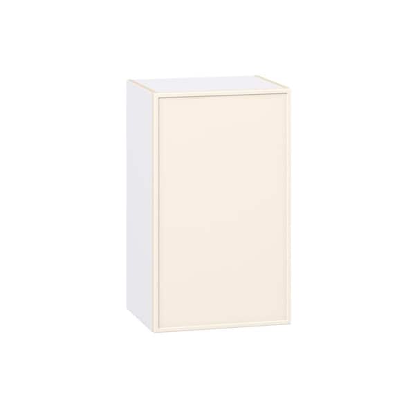 J COLLECTION Fairview 18 in. W x 14 in. D x 30 in. H Assembled Slim Shaker Wall Kitchen Cabinet in Washed Linen