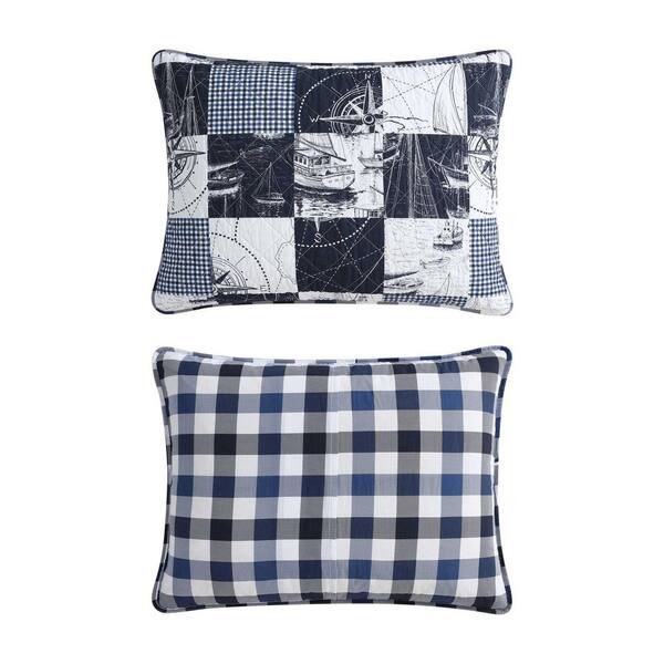 Nautica Sailors Patchwork Reversible 3-Piece White/Dark Blue