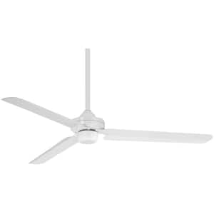 Steal 54 in. Indoor Flat White Ceiling Fan