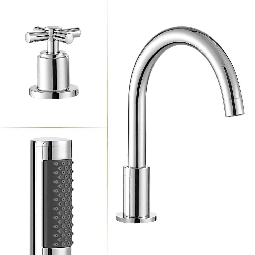 Sorlia Chrome Deck-Mount Roman Tub Faucet with Handshower