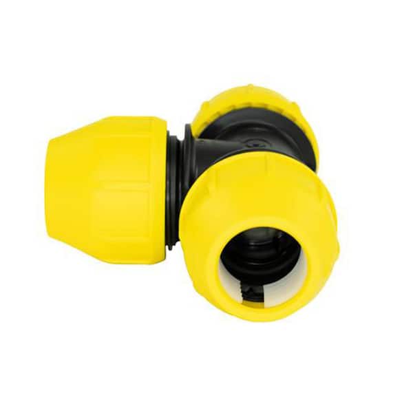 Home-Flex Underground IPS Yellow Poly Gas Pipe Tee  1” HOMEFLEX 