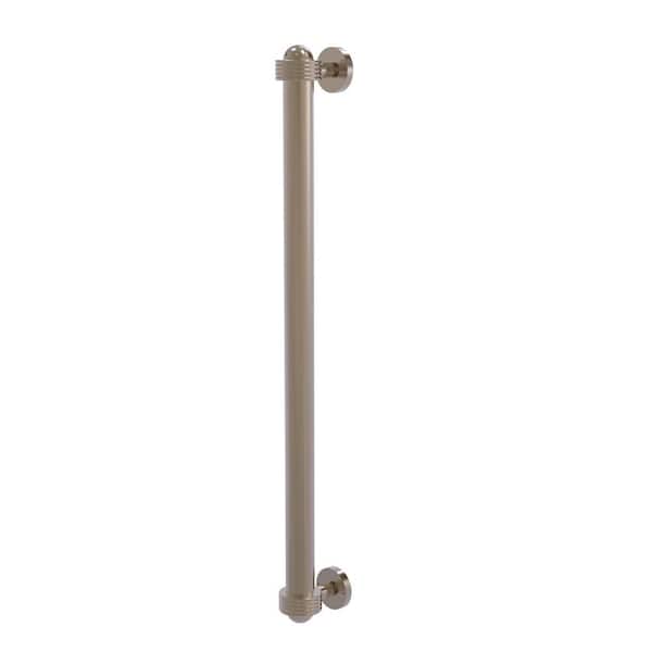 Allied Brass 18 in. Center-to-Center Refrigerator Pull with Groovy Aents in Antique Pewter