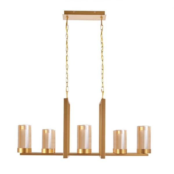 Home Decorators Collection Samantha 60-Watt 8-Light LED Brass