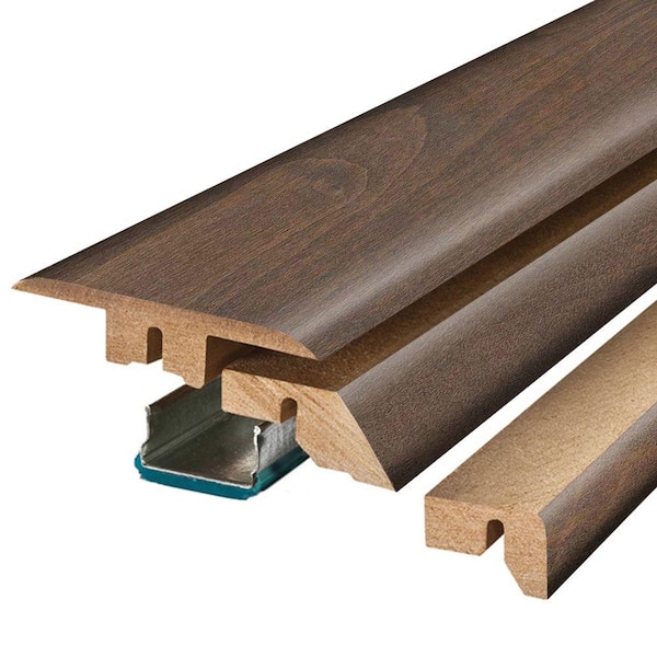 Pergo Antique Cherry 3/4 in. Thick x 2-1/8 in. Wide x 78-3/4 in. Length Laminate 4-in-1 Molding