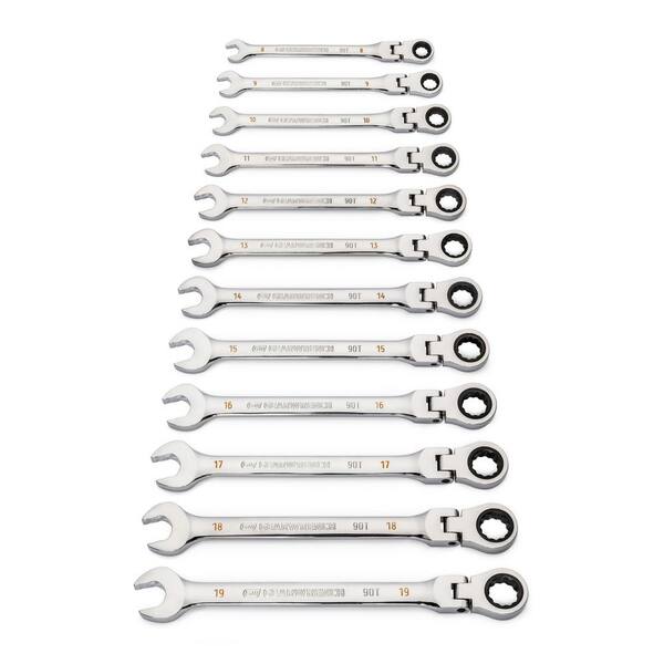 Flexible Combination Metric Ratchet Wrench Set Spanners Ratcheting Ring Head 