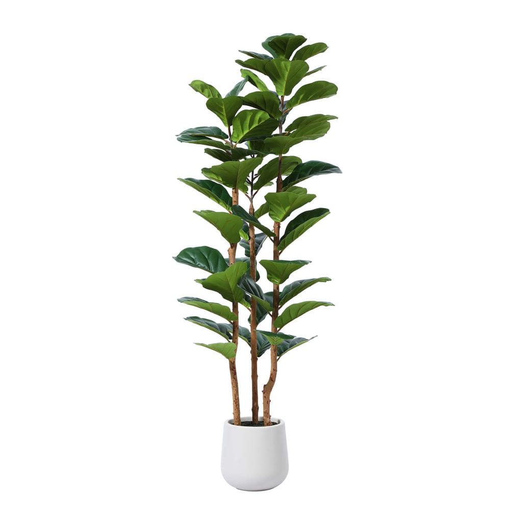 DR.Planzen 5 ft. Artificial Fiddle Leaf Fig Tree with Realistic