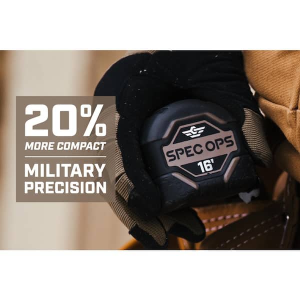 16 ft. Tape Measure, 1 in. W Double-Sided Printed Blade, Military-Grade Composite Case, Mil-X Coated Blade