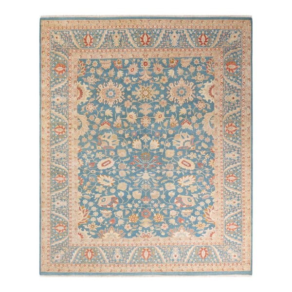 Solo Rugs Mogul One-of-a-Kind Traditional Light Blue 8 ft. 4 in. x 9 ft. 10 in. Area Rug