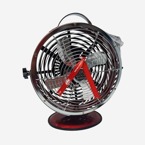 Himalayan Breeze Red 10.9 in. Portable Table Fan