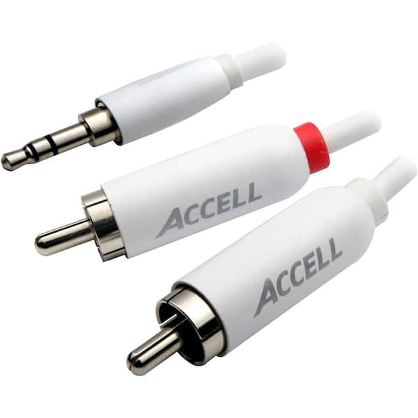 Accell 3.5 mm Stereo LR Audio RCA Cable for iPod