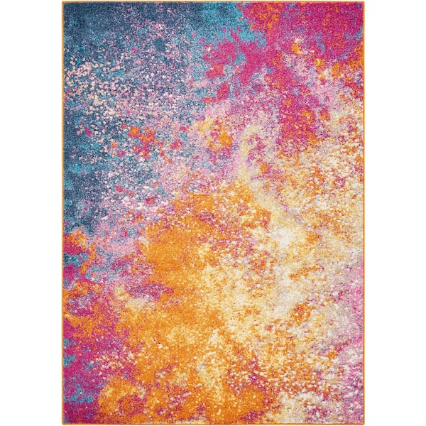 Nourison Passion Sunburst 5 ft. x 7 ft. Persian Vintage Area Rug