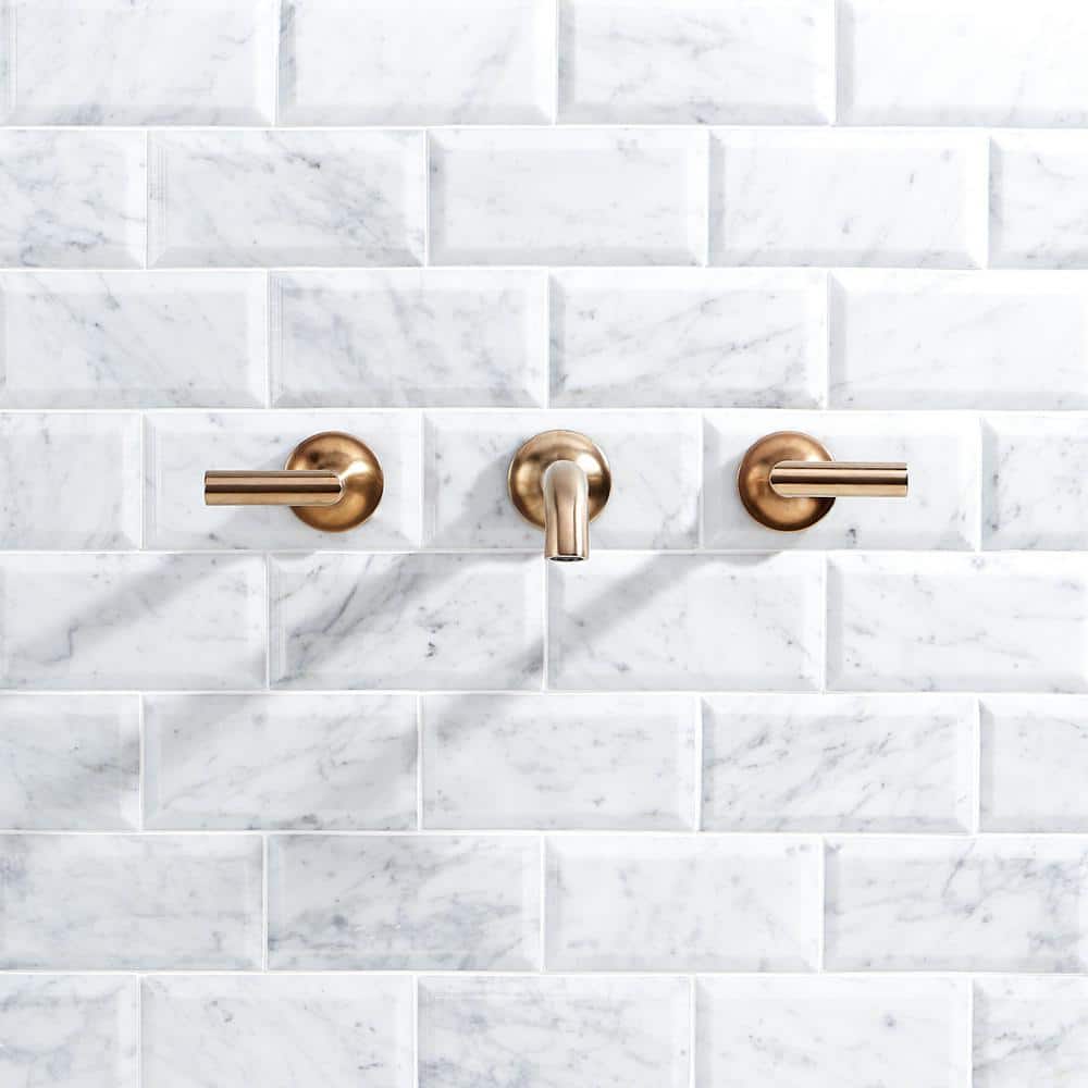 Carrara White Marble 3x6 Subway Wall Tile