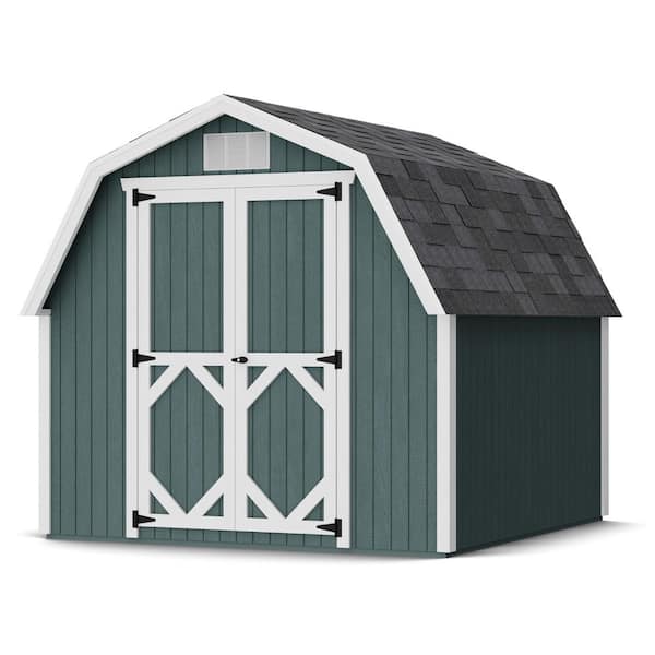 Classic Gambrel 8 ft. x 8 ft. Outdoor Wood Storage Shed Precut Kit with 4 ft. Sidewalls (64 sq. ft.)