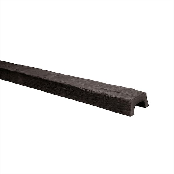American Pro Decor 2-1/4 in. x 4-3/8 in. x 12.75 ft. Dark Walnut Modern Faux Wood Beam