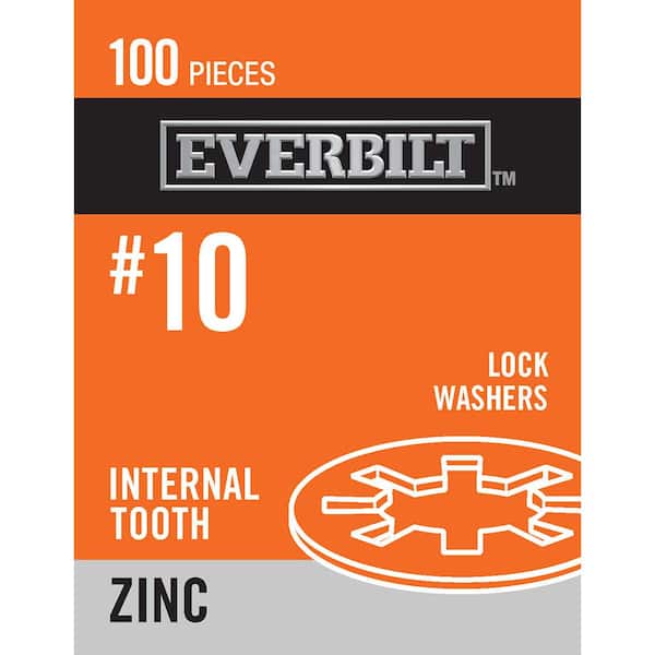 #10 Zinc-Plated Steel Internal Tooth Lock Washer (100-Piece per Pack)