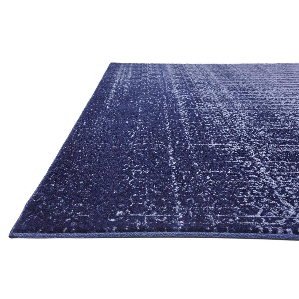 Modern Indigo Square Synthetic Tufted Rug - Easy Care & Stain-Resistant
