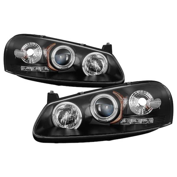 Chrysler Sebring 01-03 4Dr & Convertible Projector Headlights - LED Halo-  Black