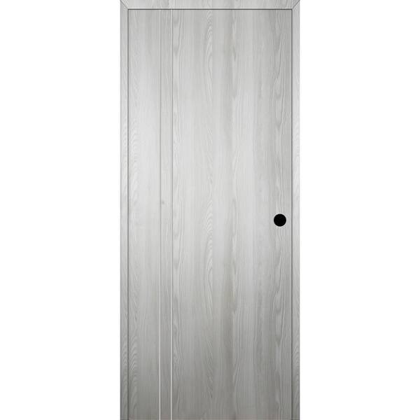 Belldinni Optima 2V DIY-Friendly 24 in. x 80 in. Left-Hand Solid Core Ribeira Ash Composite Single Prehung Interior Door
