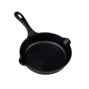 6 .5 in. Seasoned Cast Iron Skillet, Black