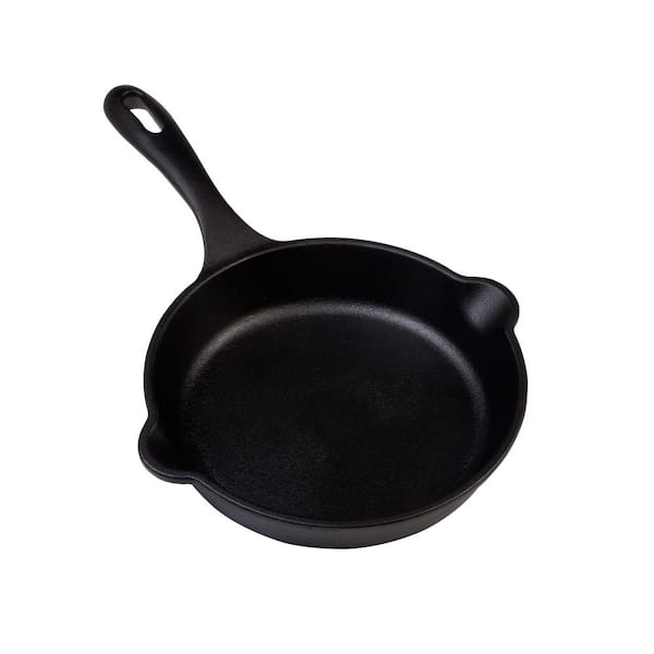 Victoria 6 .5 in. Seasoned Cast Iron Skillet, Black