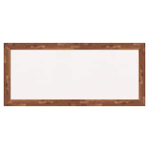 Fresco Light Pecan Wood White Corkboard 32 in. x 15 in. Bulletin Board Memo Board