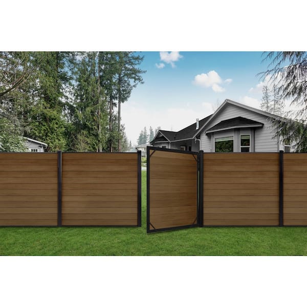 Composite Fence Series 3.15 in. x 3.15 in. x 96.06 in. Aluminum In-Ground Gate Post