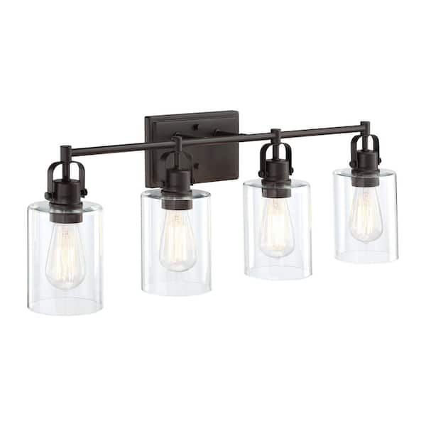 Hukoro 30.91 in. 4-Light Bronze Vanity Light