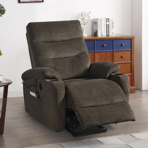 Magic Home Classic Manual Recliner Sofa Chair with Soft Padded Headrest and  Armrest, Light Grey CS-W30826034 - The Home Depot