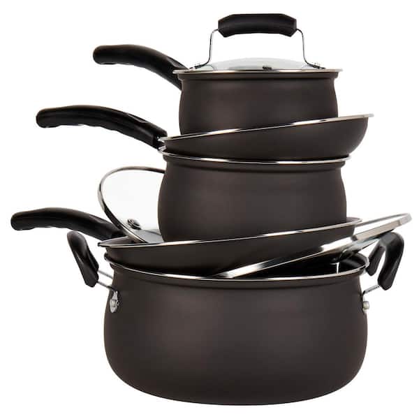 Basic Essentials 8Piece Carbon Steel Cookware SetTTUJ7448EC The Home Depot