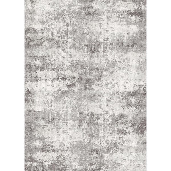 HaiiMeid Morning Gray 4 ft. x 6 ft. Modern Abstract Area Rug