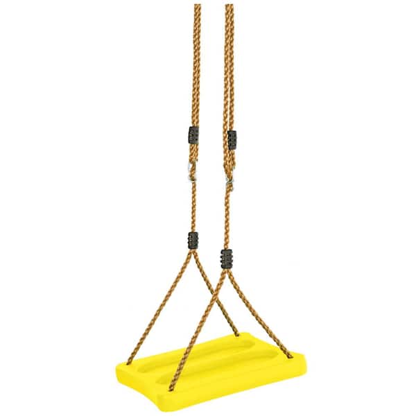 SWINGAN Machrus Swingan One Of A Kind Standing Swing With Adjustable Ropes Fully Assembled, Yellow
