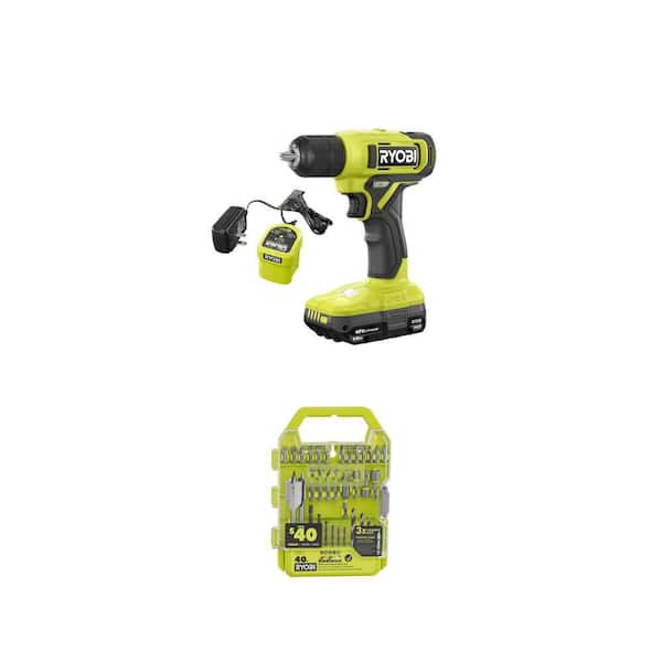 ONE+ 18V Cordless 3/8 in. Drill/Driver Kit with 1.5 Ah Battery and Charger and 40-Piece Drill and Impact Drive Kit